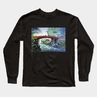 Shinkyo Bridge at Nikko by Tsuchiya Koitsu Long Sleeve T-Shirt